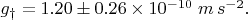 $g_{\dagger} = 1.20 \pm 0.26 \times 10^{-10}\;m\,s^{-2}.$