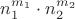 $n_1^{m_1} \cdot n_2^{m_2}$