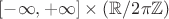 $[-\infty, +\infty] \times (\mathbb R / 2 \pi \mathbb Z)$