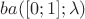 $ba ([0;1]; \lambda)$