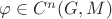 $\varphi\in C^n(G,M)$
