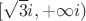 $[\sqrt{3}i, +\infty i)$