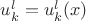 $u^l_k=u^l_k(x)$