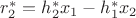 $r_2^*=h_2^* x_1-h_1^* x_2$