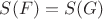 $S(F)=S(G)$