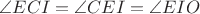 $\angle ECI = \angle CEI = \angle EIO$