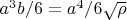 $a^3b/6=a^4/6\sqrt{\rho}$