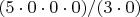 $(5 \cdot 0\cdot 0\cdot 0)/(3 \cdot 0)$