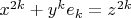 $x^{2k}+y^ke_k=z^{2k}$