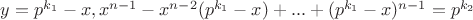 $y=p^{k_1}-x,x^{n-1}-x^{n-2}(p^{k_1}-x)+...+(p^{k_1}-x)^{n-1}=p^{k_2}$ $y=p^{k_1}-x,x^{n-1}-x^{n-2}(p^{k_1}-x)+...+(p^{k_1}-x)^{n-1}=p^{k_2}$