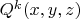 $Q^k(x,y,z) $