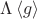 $\Lambda \left\langle g \right\rangle$