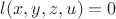 $l(x,y,z,u)=0$