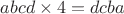 $abcd\times4=dcba$