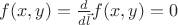 $f(x,y)=\frac{d}{d\vec l}f(x,y)=0$