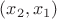 $(x_2, x_1)$
