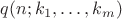 $q(n; k_1,\dots,k_m)$
