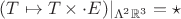 $(T \mapsto T \times \cdot E)|_{\Lambda^2 \mathbb R^3} = \star$
