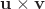 $\mathbf u\times\mathbf v$