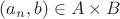$(a_n,b) \in A \times B$