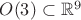 $O(3)\subset\mathbb{R}^9$