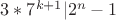 $3*7^{k+1}|2^n-1$