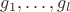 $g_1,\ldots,g_l$