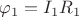 $\varphi_{1}=I_{1}R_{1}$