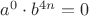 $a^{0}\cdot b^{4n} =0$