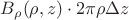 $B_{\rho}(\rho, z)\cdot 2\pi \rho \Delta z$