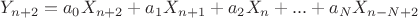 $Y_{n+2} = a_0 X_{n+2} + a_1 X_{n+1}+ a_2 X_{n} + ... +  a_N X_{n-N+2}$