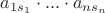 $a_{1s_1} \cdot ... \cdot a_{ns_n}$