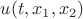$u(t,x_1,x_2)$ $u(t,x_1,x_2)$