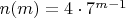 $n(m)=4\cdot 7^{m-1}$