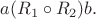 $a (R_1\circ R_2)b.$ $a (R_1\circ R_2)b.$