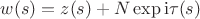$w(s)=z(s)+N\exp{{\mathrm i}\tau(s)}$