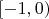 $ [-1, 0) $