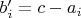 $b'_i=c-a_i$