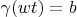 $\gamma(wt) = b$