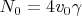 $N_{0}=4v_{0}\gamma$