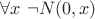 $\forall x \ \neg N(0,x)$