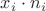 $x_i \cdot n_i$