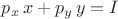 $p_x \, x + p_y \, y = I$