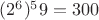$(2^6) ^59 = 300$