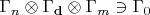 $\Gamma_n \otimes \Gamma_\mathbf{d} \otimes \Gamma_m \ni \Gamma_0$