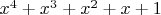 $x^4+x^3+x^2+x+1$