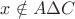$x\notin A\Delta C$