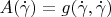 $A(\dot\gamma) = g(\dot\gamma, \dot\gamma)$