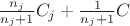 $\frac{n_j}{n_j+1}C_j+\frac{1}{n_j+1}C$ $\frac{n_j}{n_j+1}C_j+\frac{1}{n_j+1}C$