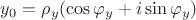 $$y_0=\rho_y(\cos\varphi_y+i \sin\varphi_y)$$
